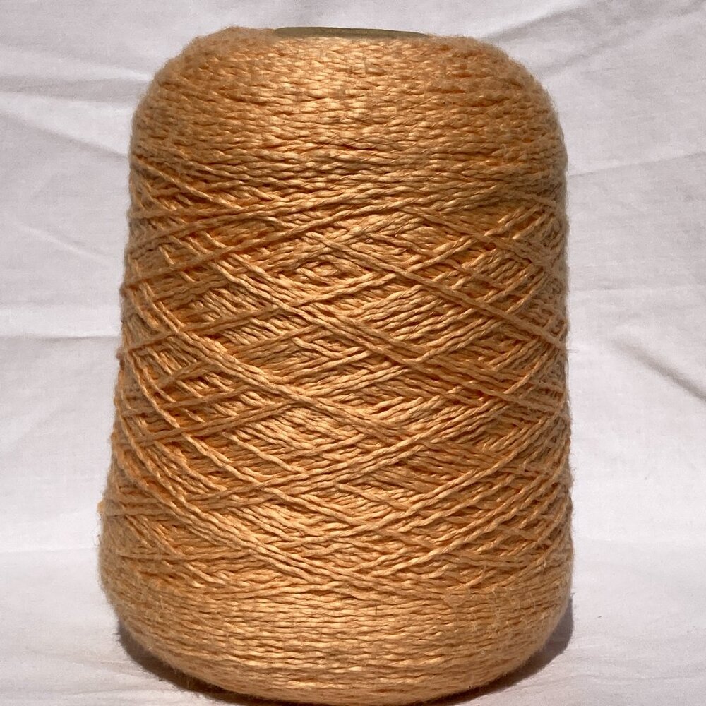 melon peach orange colored cotton / rayon yarn